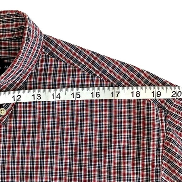 Ralph Lauren Chaps Men's Shirt Sz M Short Sleeve Button Down Red/Black Check - Picture 4 of 8